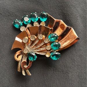 Vintage BOHLINGER Brooch Gold Vermeil Sterling